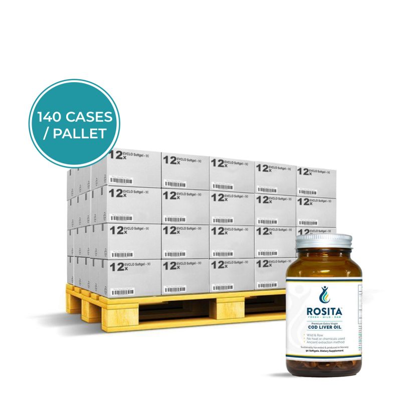 Rosita EVCLO Softgels 90s - Pallet of (140 cases of 12 bottles)